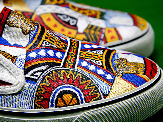 Poker Face [手繪鞋]（個人主頁-ZMTU2NTYwOTY=） - 其他手工藝 - 站酷設(shè)計師mcdstudio原創(chuàng)素材 - 站酷ZCOOL