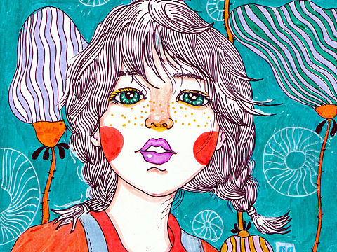 一张卡片画，原创。