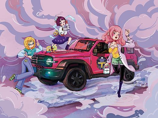 坦克300概念插画（个人主页-ZNTg0MTkzODg=） - 商业插画 - 站酷设计师何其精Lauren原创素材 - 站酷ZCOOL