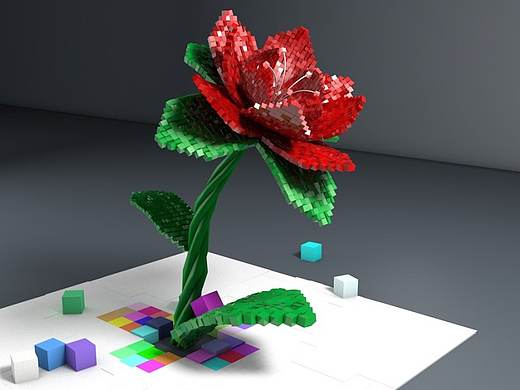 像素花