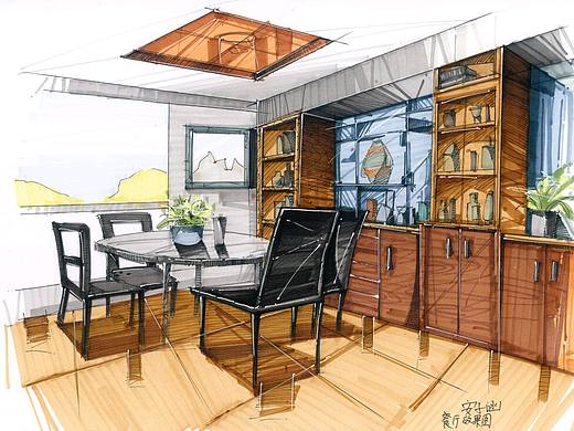 手绘室内 景观建筑