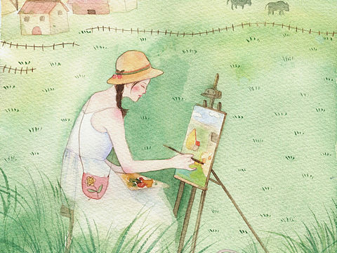 今天你画画了吗🌿（个人主页-ZNDQ5ODMyMzI=） - 商业插画 - 站酷设计师DAI雨惜原创素材 - 站酷ZCOOL