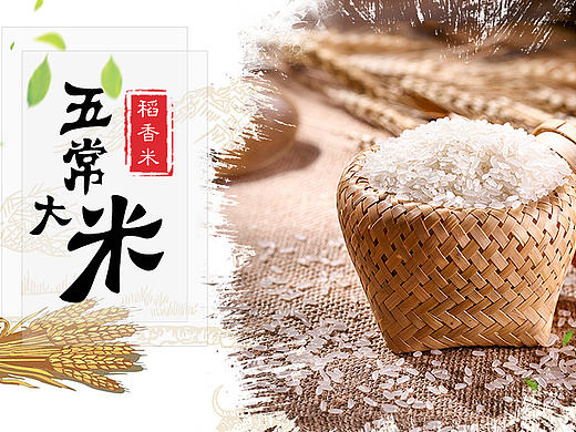 五谷杂粮海报BANNER 大米海报设计