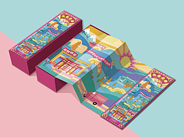 花满楼-大美云南鲜花饼插画包装设计