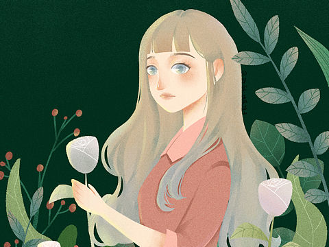 日常练习~夏日草丛里的女孩