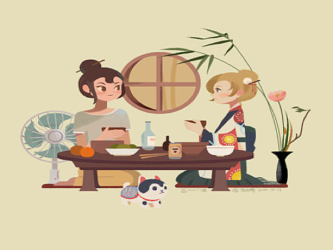 临摹 饭太稀