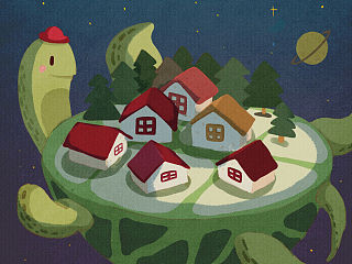 #夜晚系列#儿童插画~by海牙Hiya