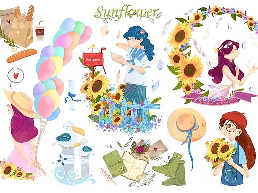 【贴纸】《向日葵女孩》