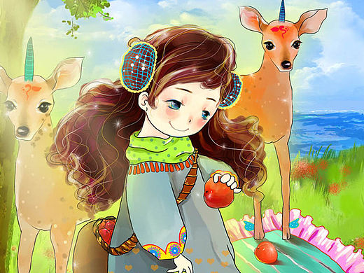 红苹果（个人主页-ZMTQxNzU1Njg=） - 商业插画 - 站酷设计师白开水的展厅原创素材 - 站酷ZCOOL