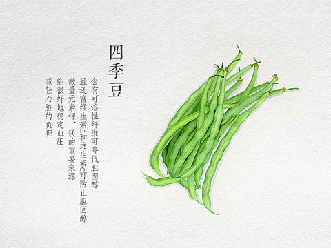 一波绿绿的健康蔬菜-手绘水彩