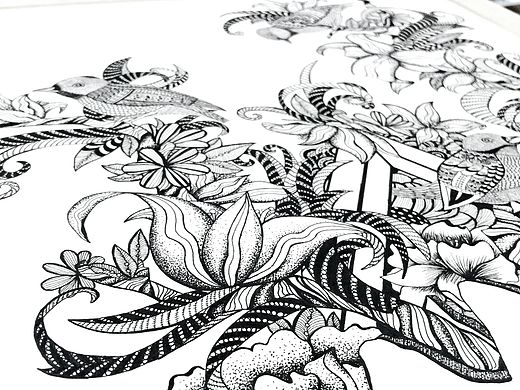 黑白装饰画