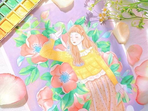 秋日的女孩