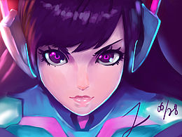 板绘练习。临摹守望先锋。