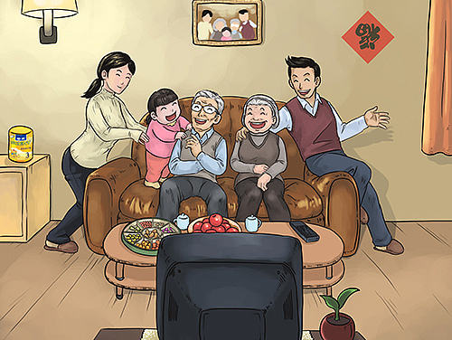 春节家