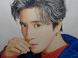 彩铅画    薛之谦