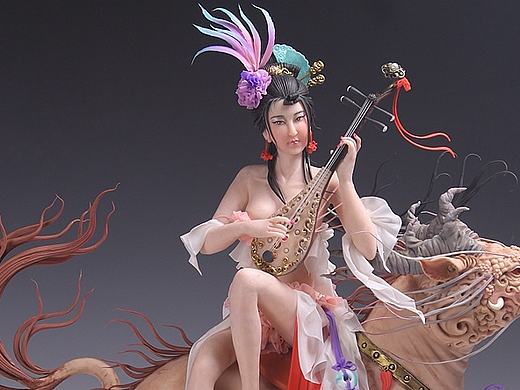 贺加贵面塑（玄幻神兽美女）
