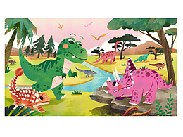 恐龍科普低幼齡兒童翻翻書插畫