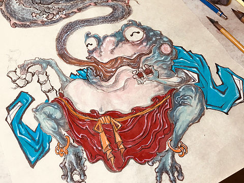 原創作品《悠闲悠闲盘核桃》