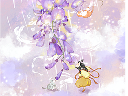 原创国风插画｜二十四节气•谷雨｜紫藤花💜