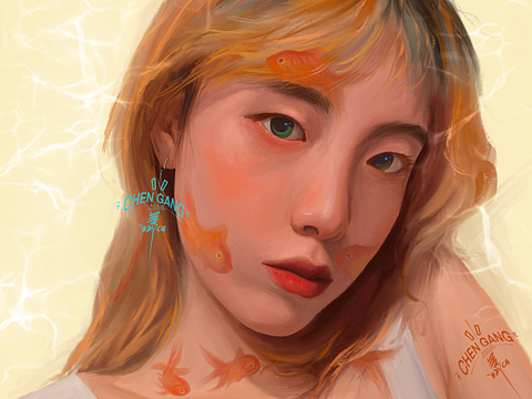 cg厚涂美女_素材网站_图片免费下载-zcool站酷
