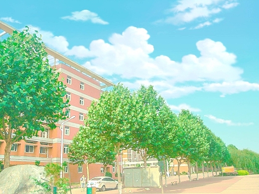 美丽校园插画-艺术插画葱是灰色喜欢彩色7年前