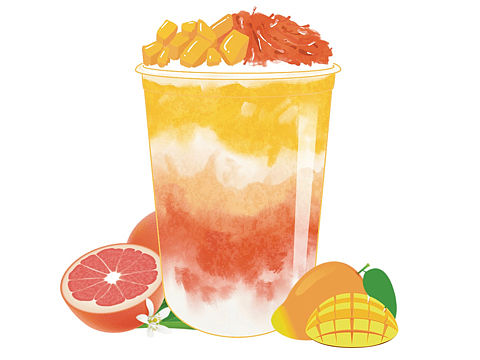 手绘饮品/奶茶插画