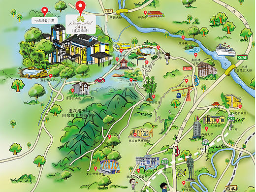 重庆北碚休闲旅游图