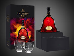 hennessy轩尼诗 xo礼盒加杯子 修图 摄影