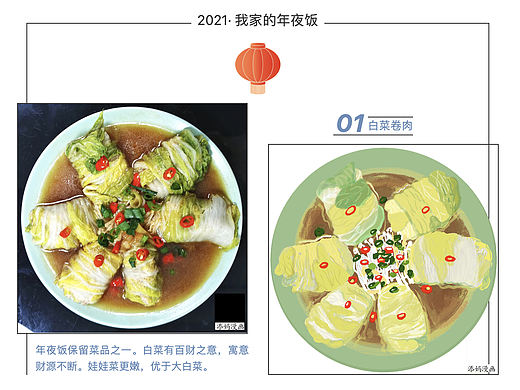 晒晒我画的年夜饭