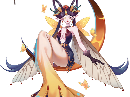 珠宝拟人设计 角色原画 立绘