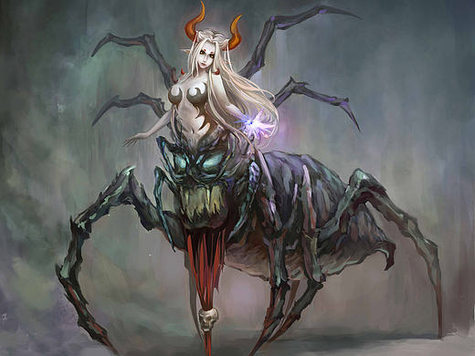 絡(luò)新婦（個(gè)人主頁-ZMTkzNjIxMTY=） - 游戲原畫 - 站酷設(shè)計(jì)師lll晨晨原創(chuàng)素材 - 站酷ZCOOL