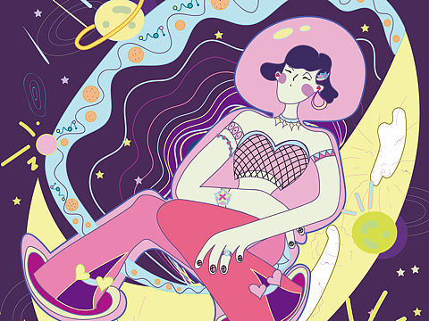 星语心愿主题插画（个人主页-ZNTI0ODk1MDg=） - 商业插画 - 站酷设计师霓娜塔原创素材 - 站酷ZCOOL