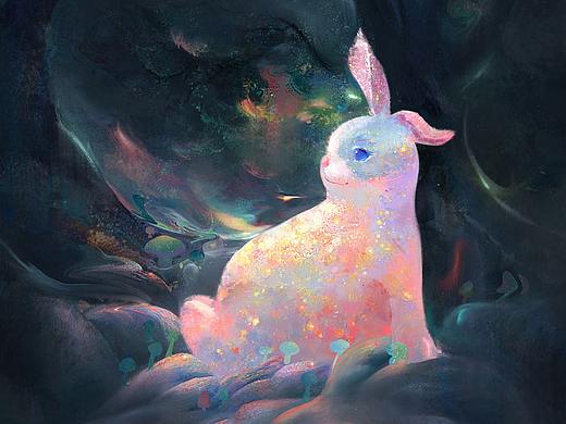 中古生靈 · 山間赤兔（個(gè)人主頁(yè)-ZNjYxODY0MzI=） - 藝術(shù)插畫 - 站酷設(shè)計(jì)師Moooon穆寧原創(chuàng)素材 - 站酷ZCOOL