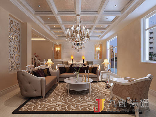 淄博灵芝园装修,淄博灵芝园别墅装修,淄博九创装饰