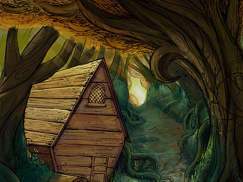 林间的小木屋