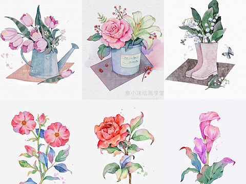 近期iPad水彩植物合集
