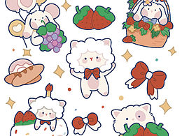 【原创贴纸】喜上莓梢