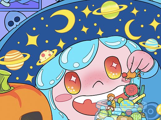 2021万圣夜（个人主页-ZNTE4MDM4NDA=） - 儿童插画 - 站酷设计师ETZR原创素材 - 站酷ZCOOL