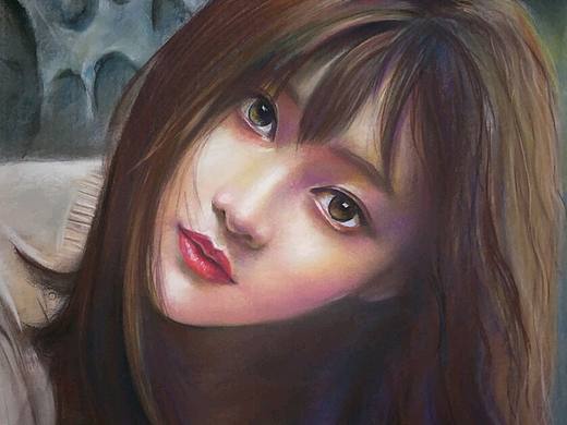 酒吧街画的姑娘