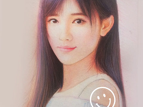 彩铅唯美女生
