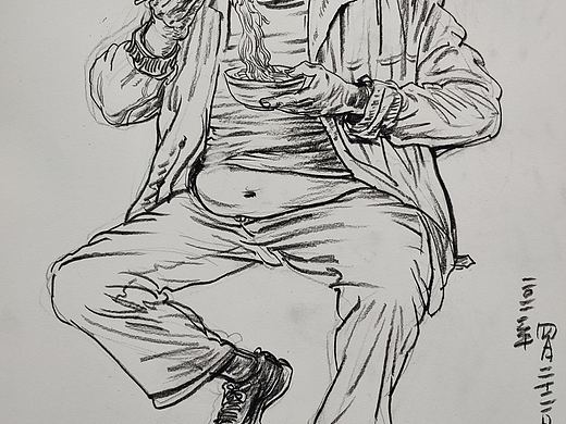 一組人物速寫寫生習(xí)作。（個(gè)人主頁-ZNTIyODUxNTY=） - 繪畫 - 站酷設(shè)計(jì)師鄭路漫畫工作室原創(chuàng)素材 - 站酷ZCOOL