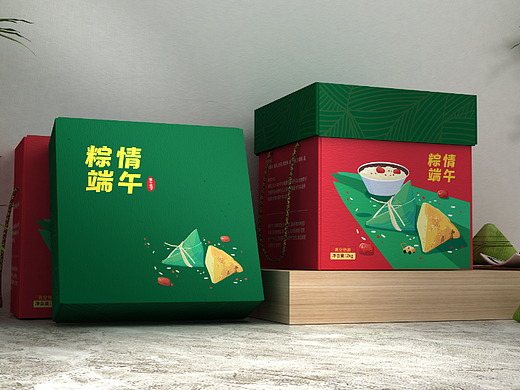 古代美味的延续-粽子礼盒设计包装