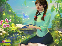 商业插画 | 重庆白象居 | 春天里的女孩