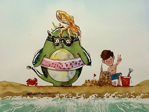 筆下的原創(chuàng)水彩插畫(huà)~玩意兒(????ω????)希望大家喜歡咯~（個(gè)人主頁(yè)-ZMTkyMDc5NzI=） - 藝術(shù)插畫(huà) - 站酷設(shè)計(jì)師趙延強(qiáng)ART原創(chuàng)素材 - 站酷ZCOOL