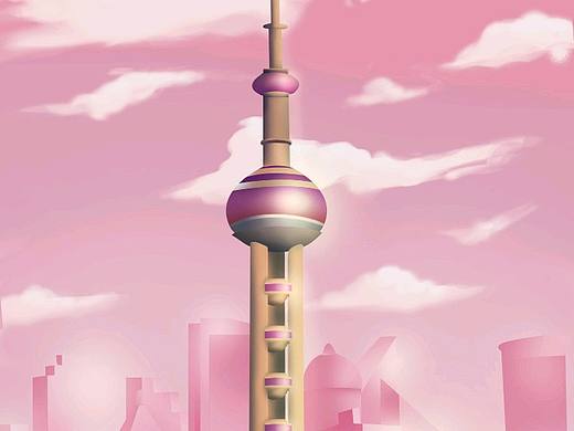 建筑写实 上海地标性建筑–– 东方明珠