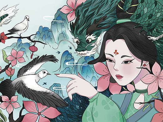 神兽插画设计