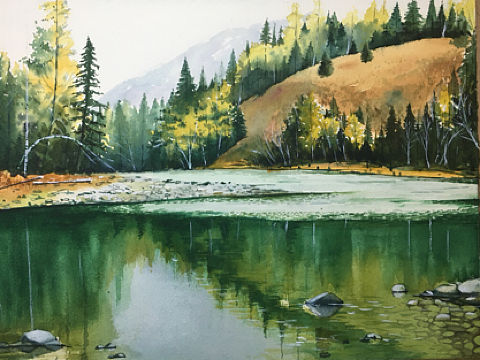 原创风景水彩画