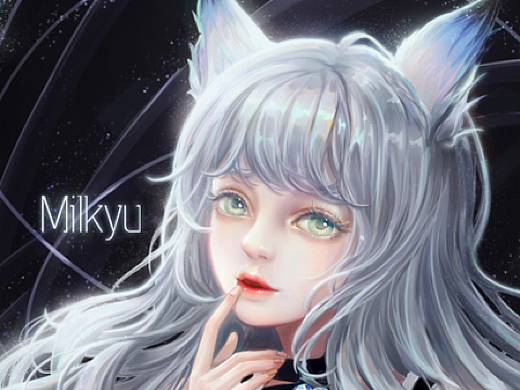 银发碧眼小狐狸