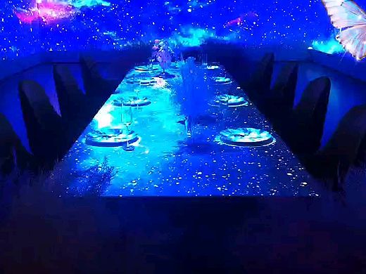 全息投影全息光影餐厅设计样板间，太美了