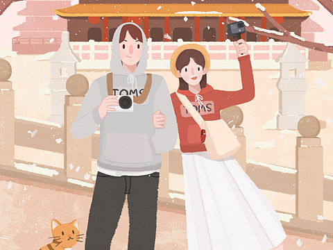 与TOMS合作情人节商业插画一组